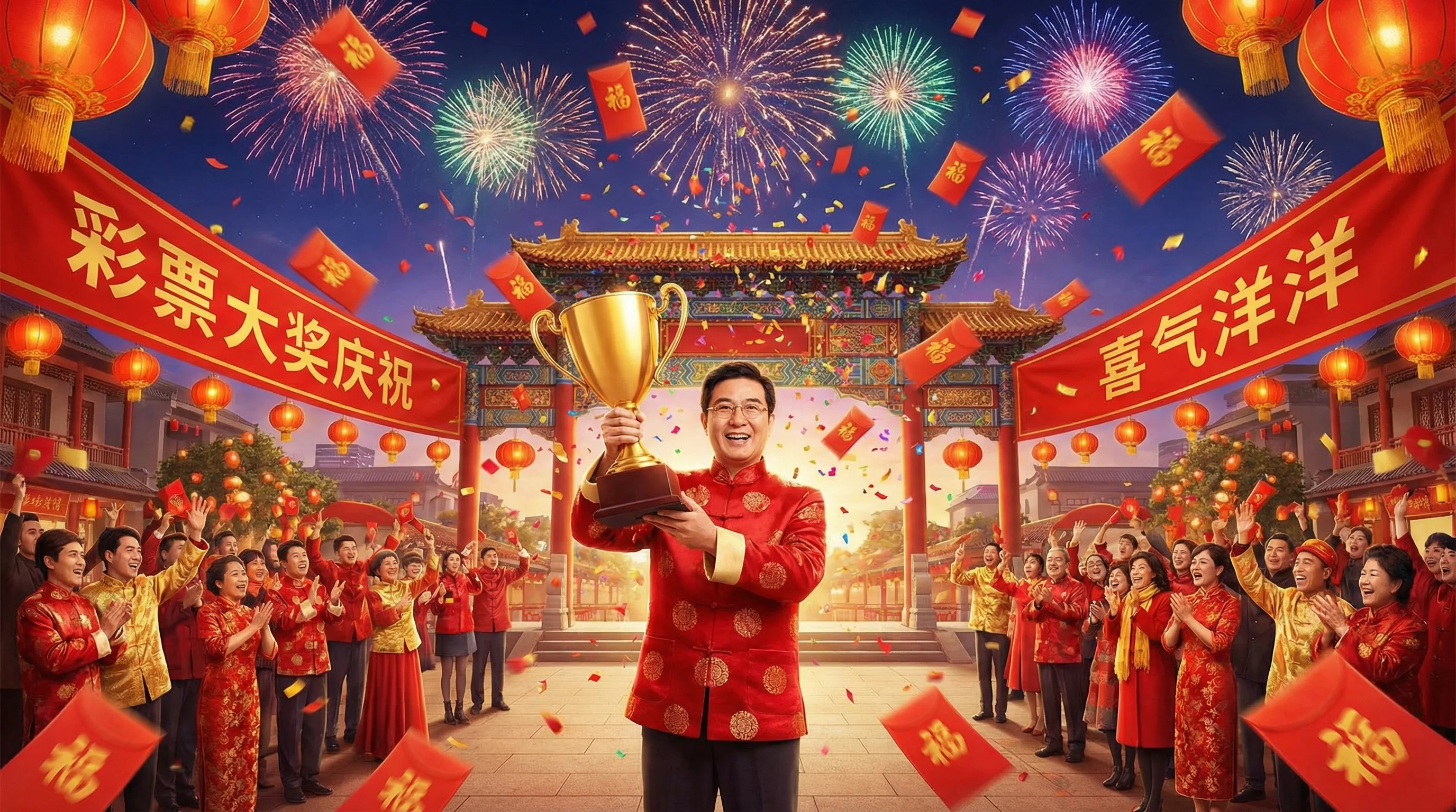 幸运澳洲八中奖喜报庆祝画面